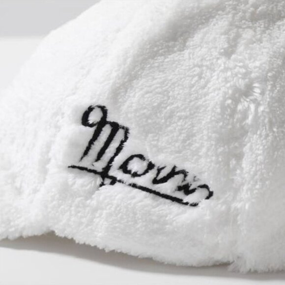 Marni: M Faux Fur Terry Cloth Embroidered Logo Baseball Cap FW24 - Picture 10 of 13